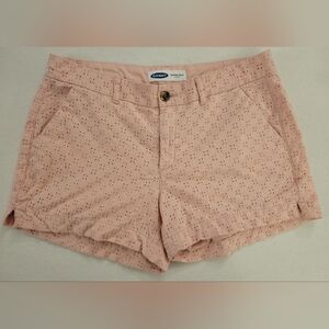 Old Navy Women's Eye Let Pink Shorts
